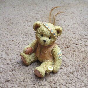 "How I Love Being Friends with You" Bucky Native Bear Figurine 1993 Hillman